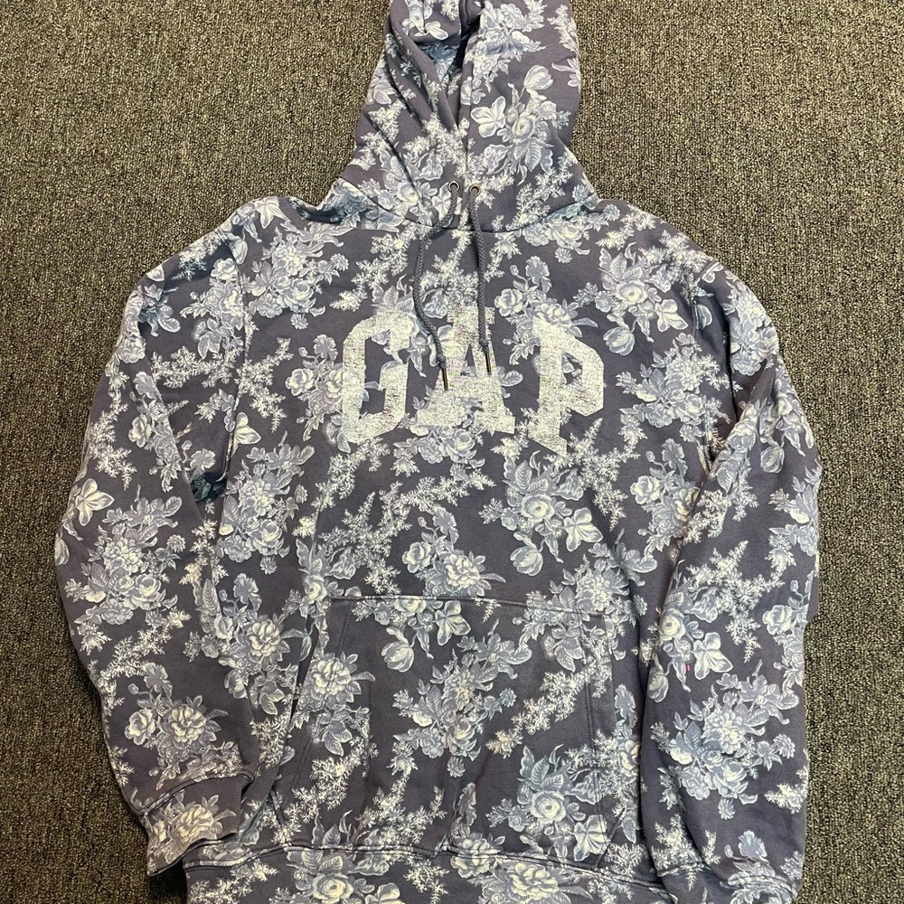 GAP x Love Shack Fancy Floral Blue Hoodie size M
